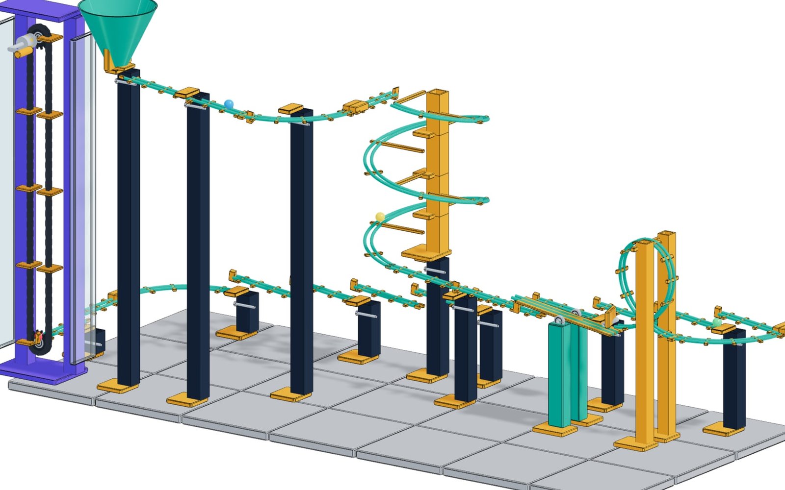 3D printing: Modular kinetic marble run