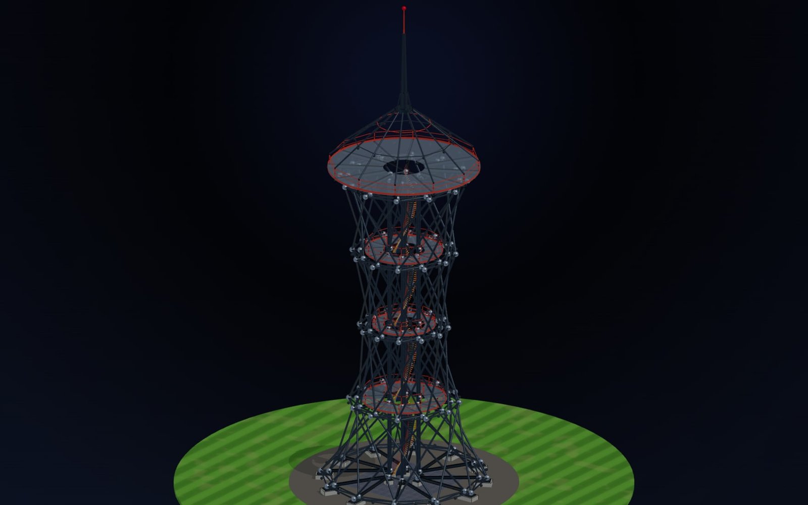 Architecture & Space example: Hyperboloid observation tower