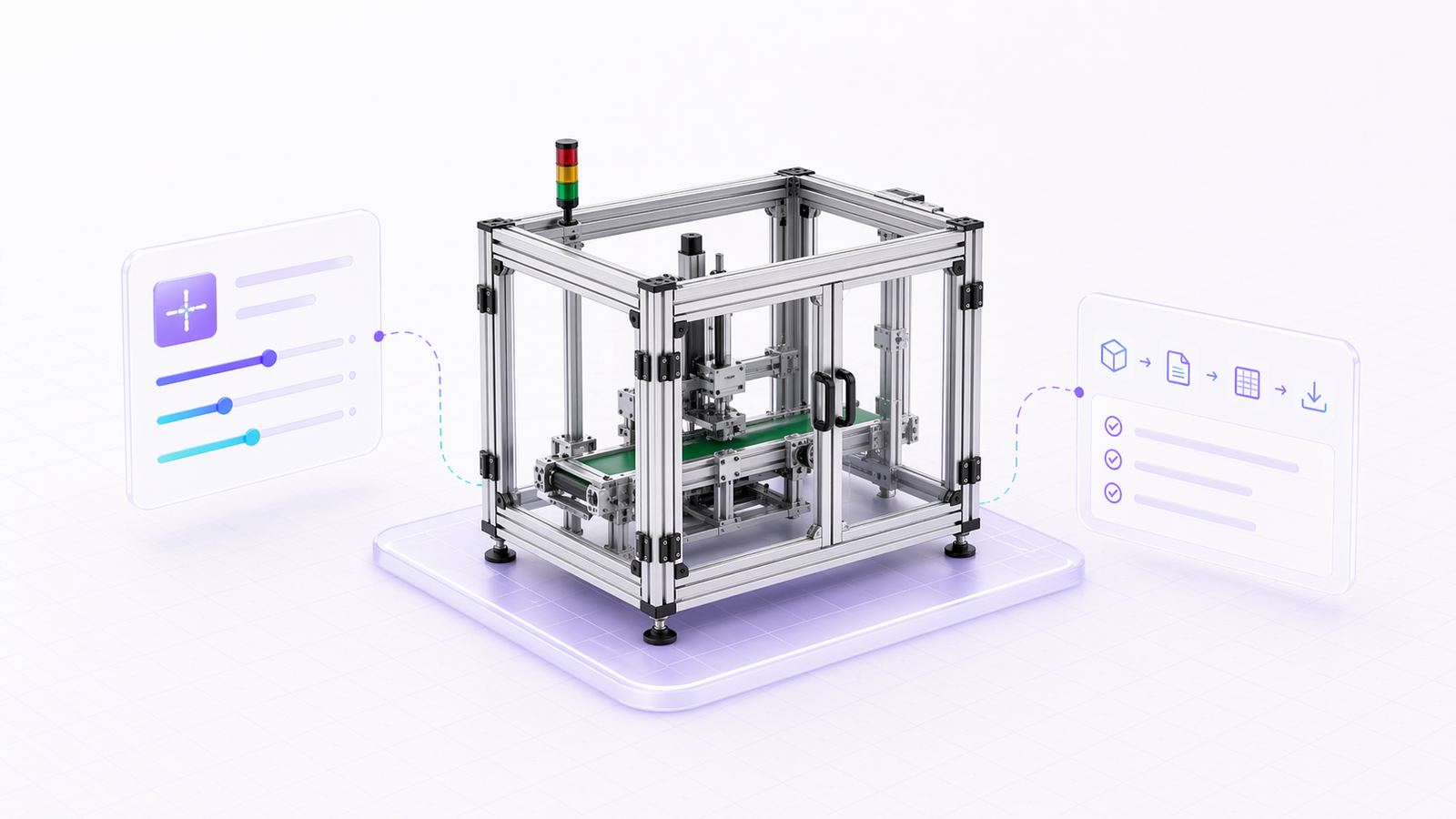 Configurable engineering assembly with validation and export cards