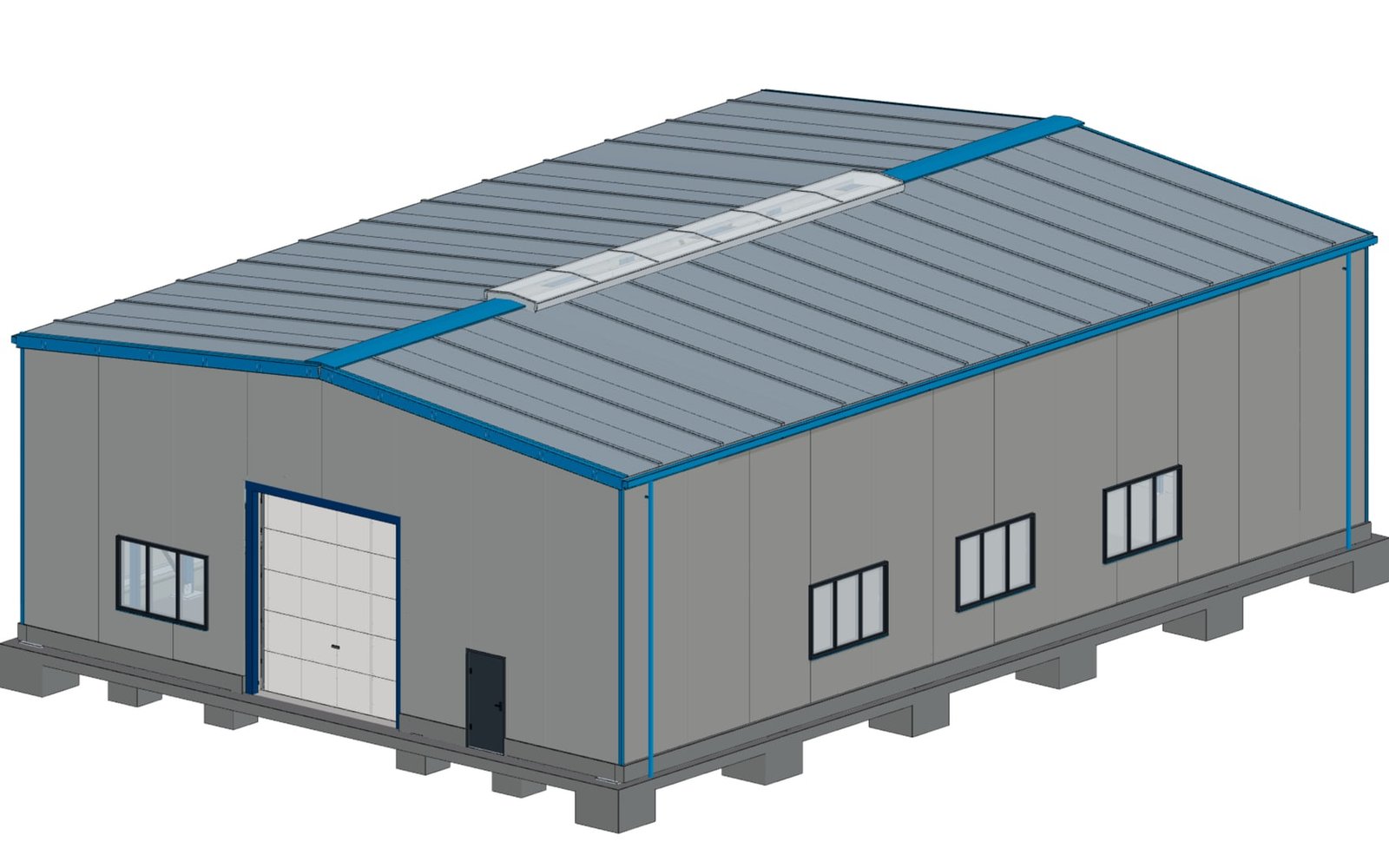 Civil Engineering example: Steel Portal-Frame Building