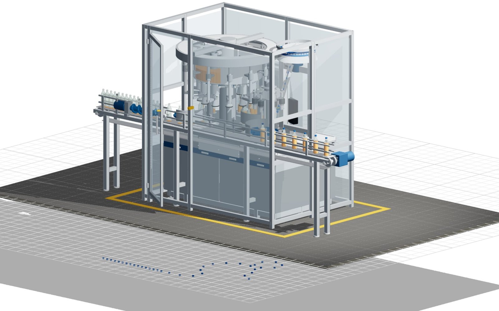 Industrial machines: Rotary filling and capping monobloc
